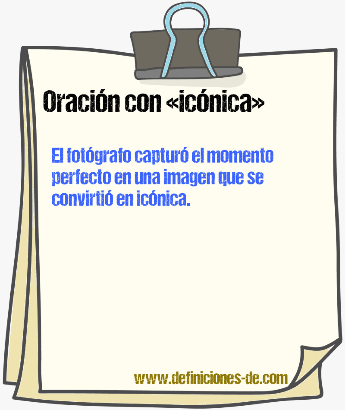 Ejemplos de oraciones con icnica