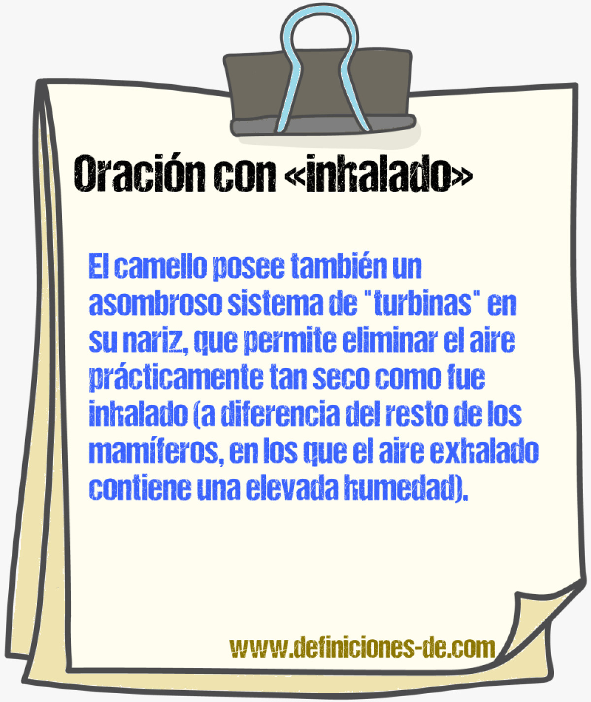 Ejemplos de oraciones con inhalado