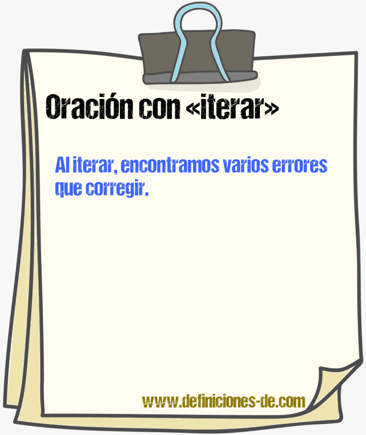 Ejemplos de oraciones con iterar