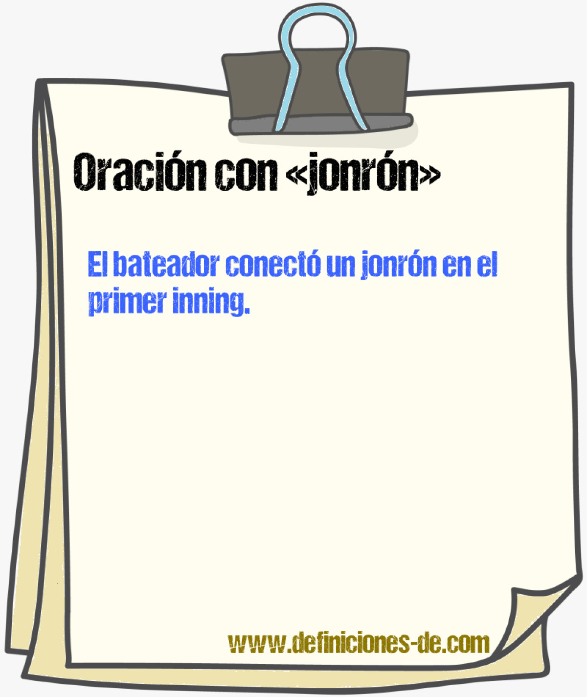 Ejemplos de oraciones con jonrn