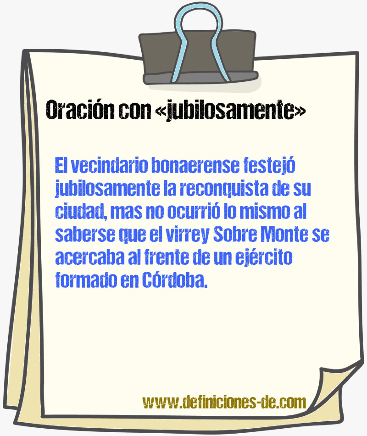 Ejemplos de oraciones con jubilosamente