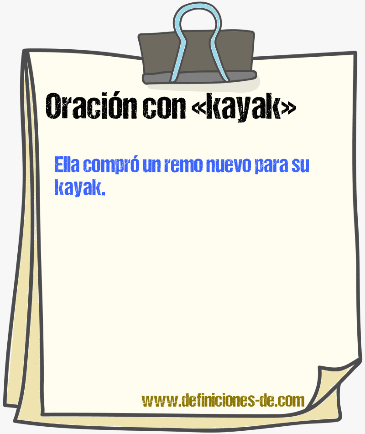 Ejemplos de oraciones con kayak