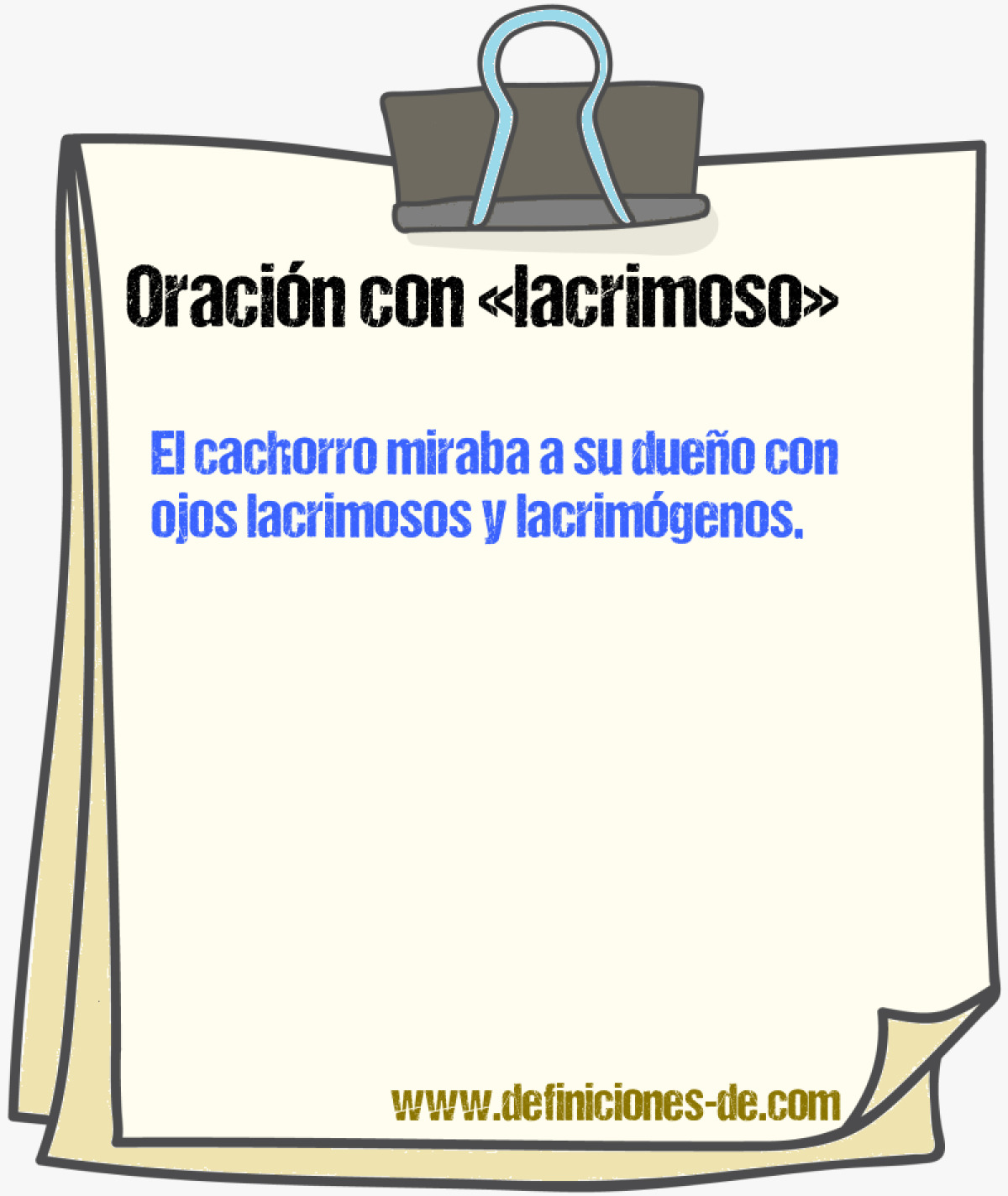 Ejemplos de oraciones con lacrimoso