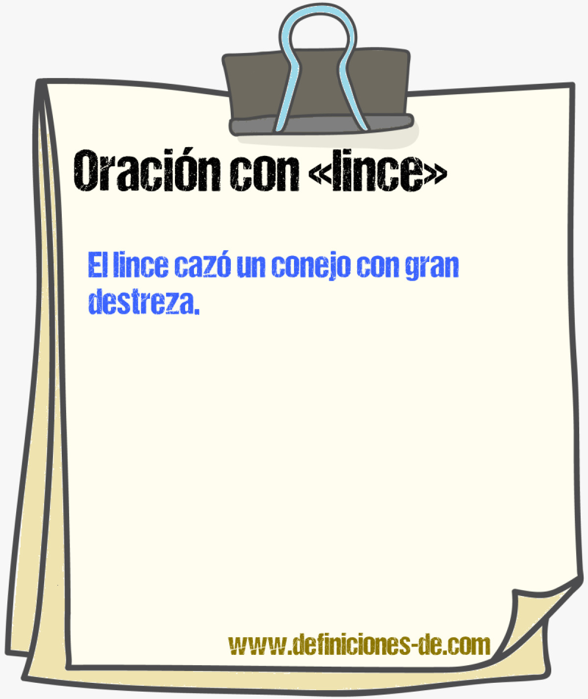 Ejemplos de oraciones con lince