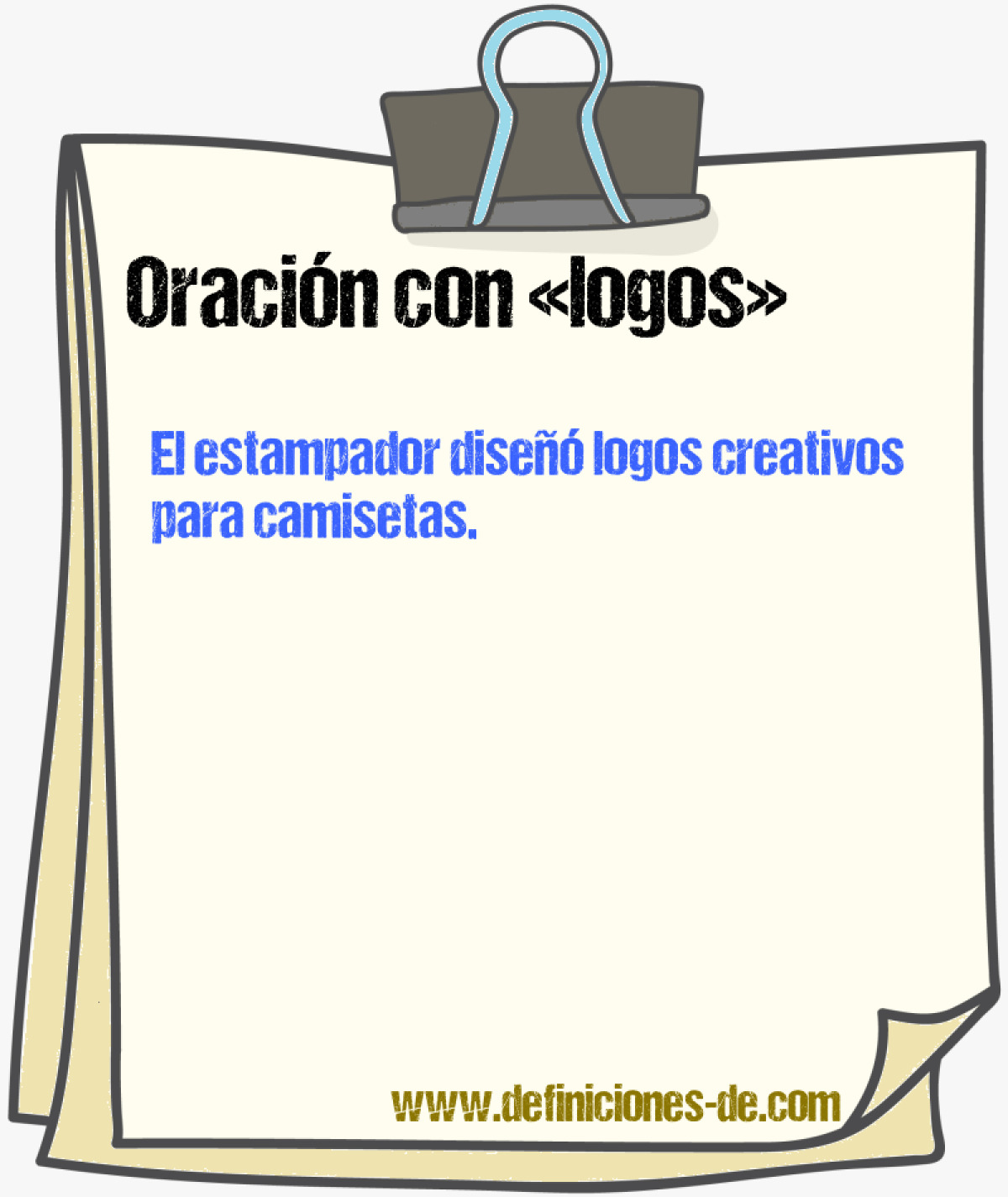 Ejemplos de oraciones con logos