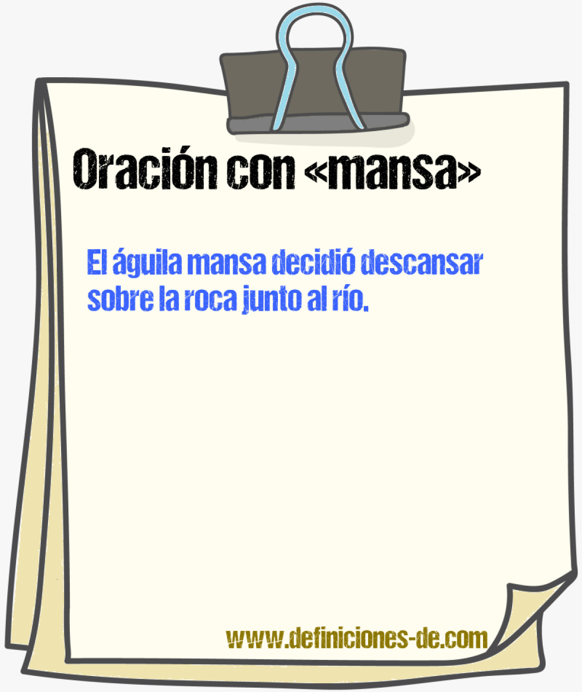 Ejemplos de oraciones con mansa