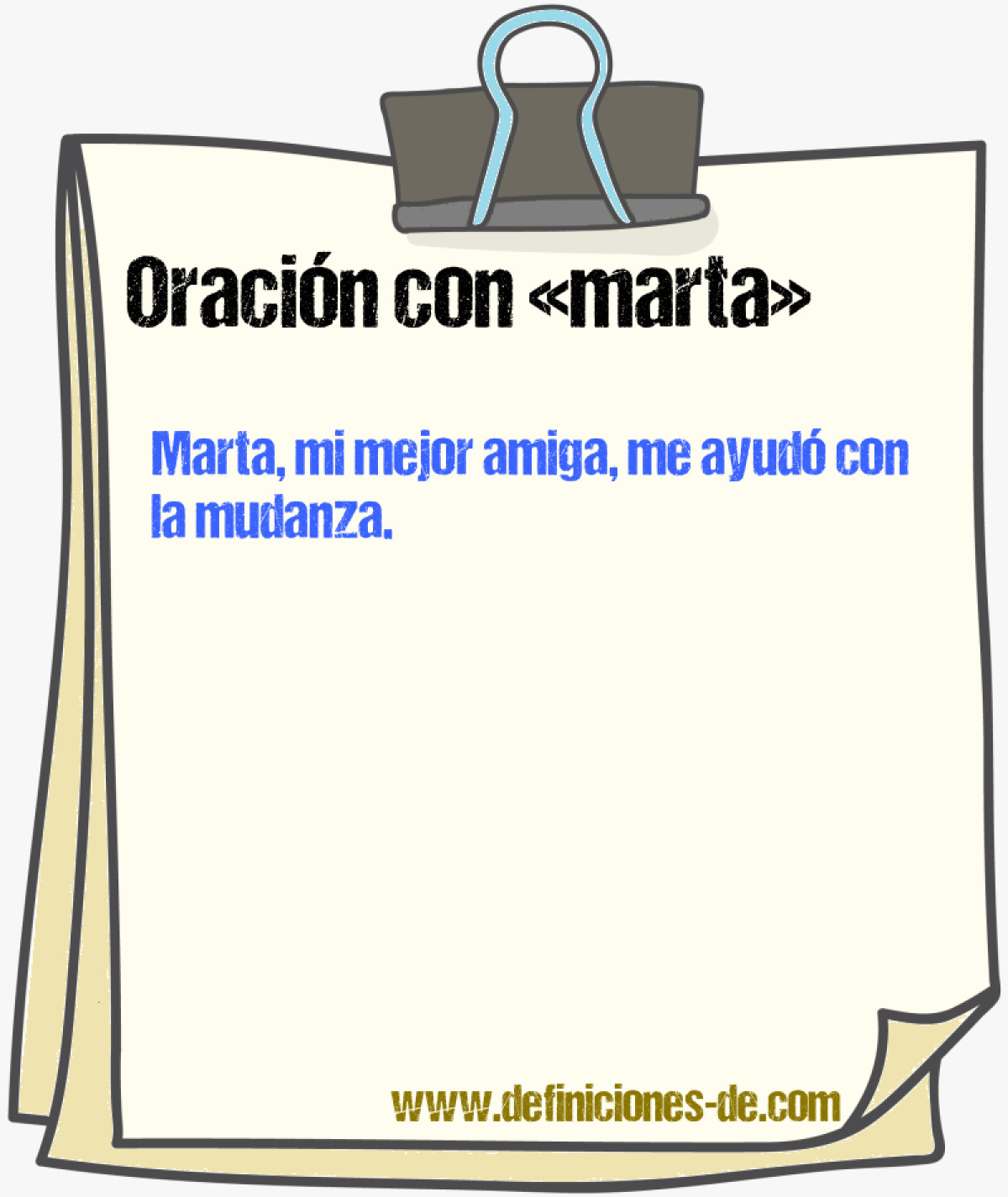 Ejemplos de oraciones con marta