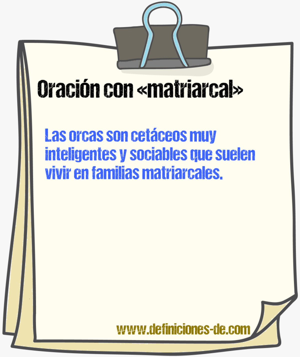 Ejemplos de oraciones con matriarcal