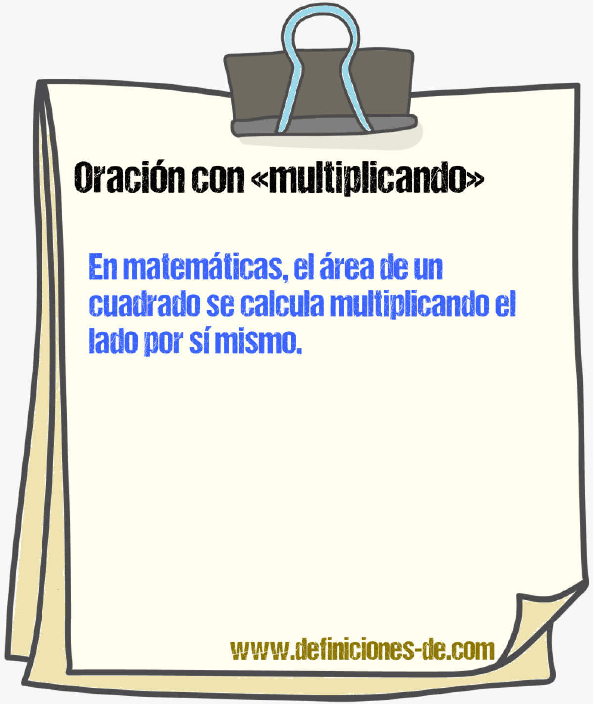 Ejemplos de oraciones con multiplicando