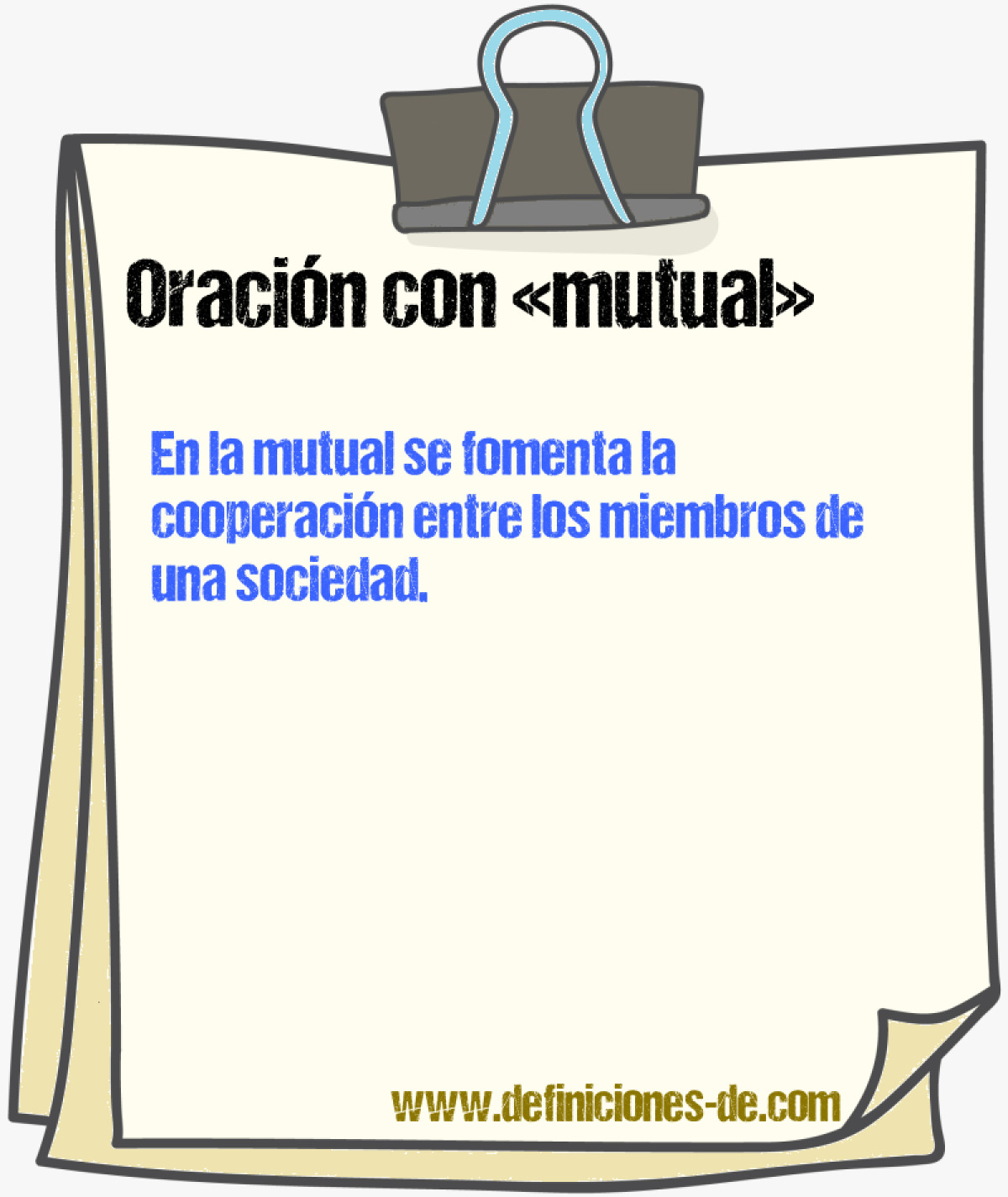 Ejemplos de oraciones con mutual