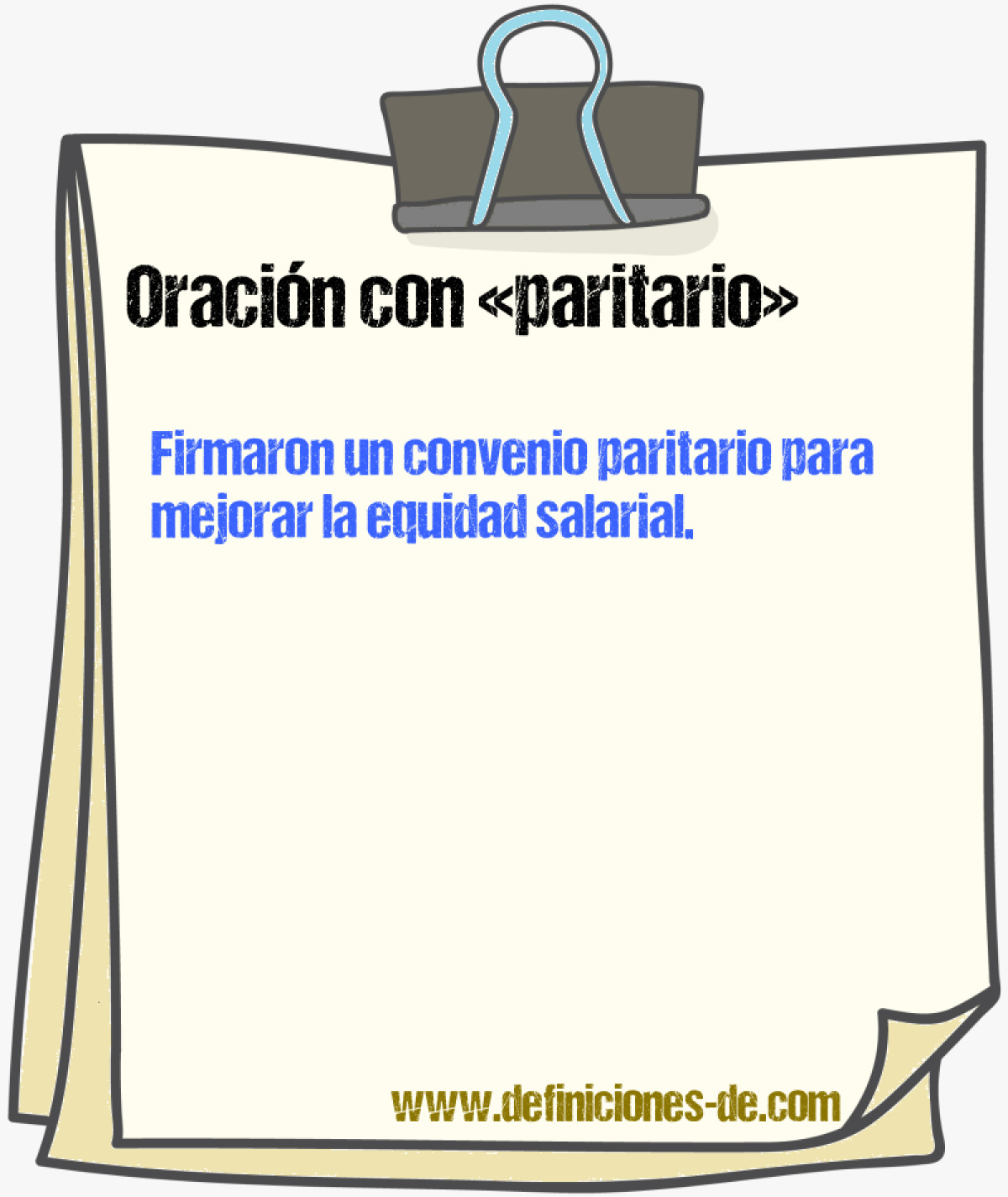 Ejemplos de oraciones con paritario