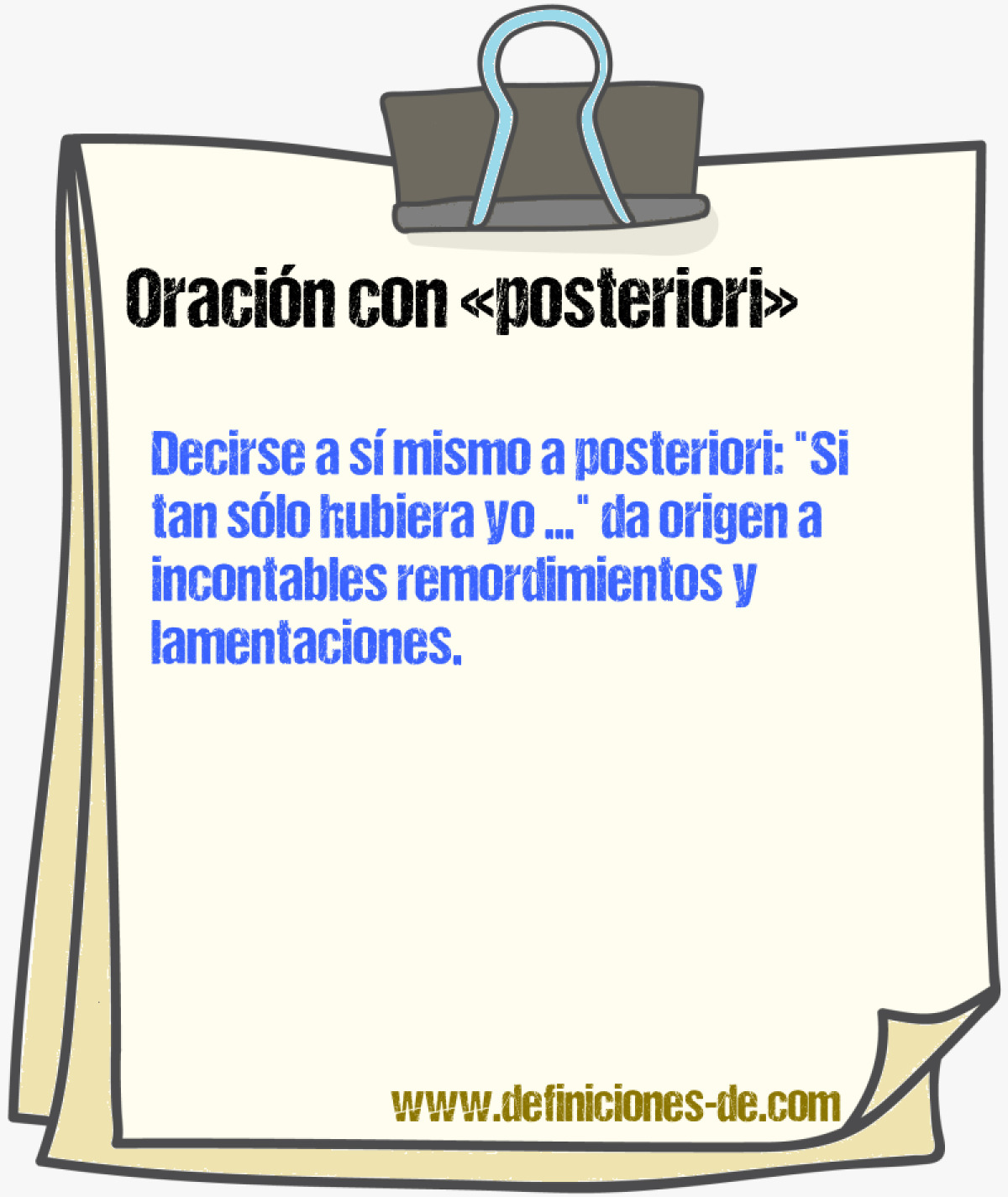 Oraciones con «posteriori»