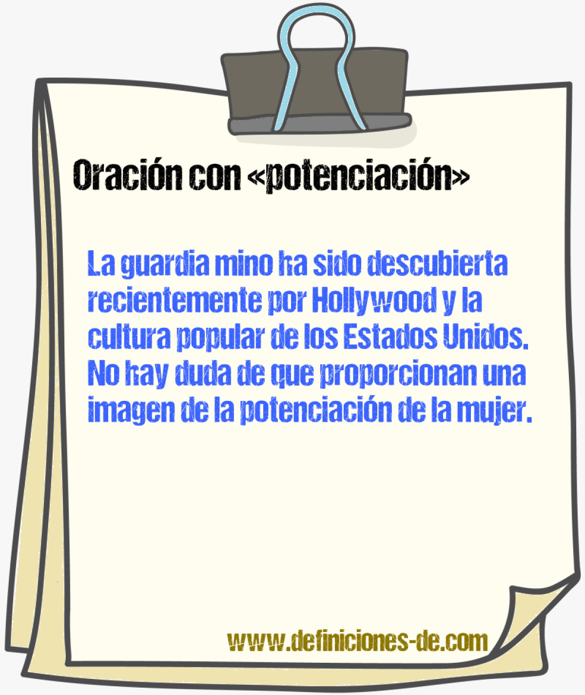 Ejemplos de oraciones con potenciacin