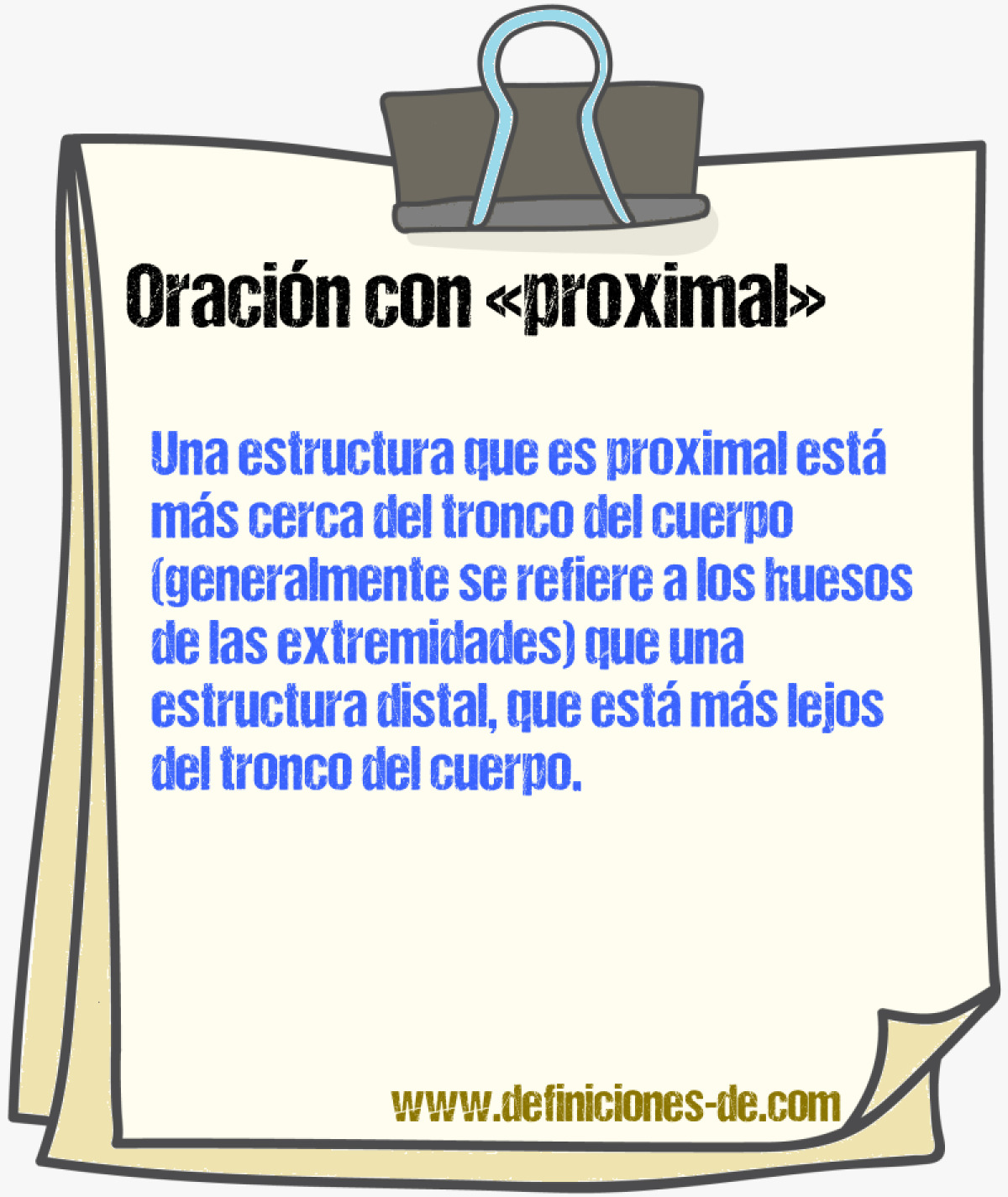 Ejemplos de oraciones con proximal