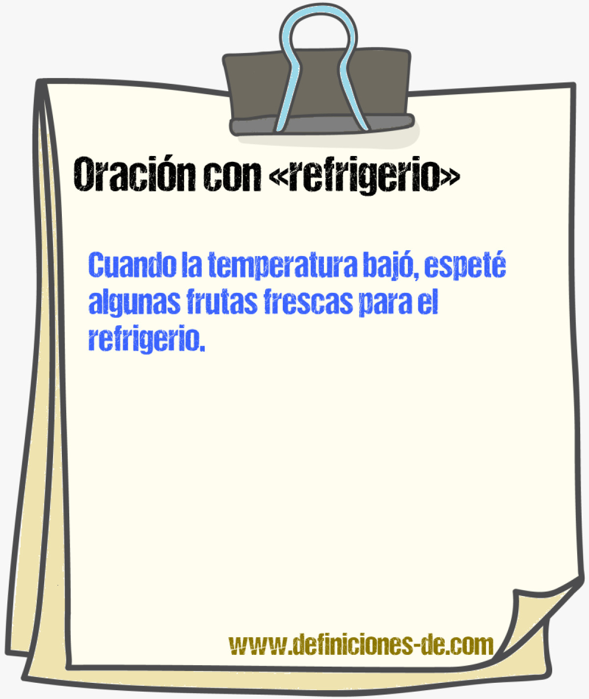 Ejemplos de oraciones con refrigerio