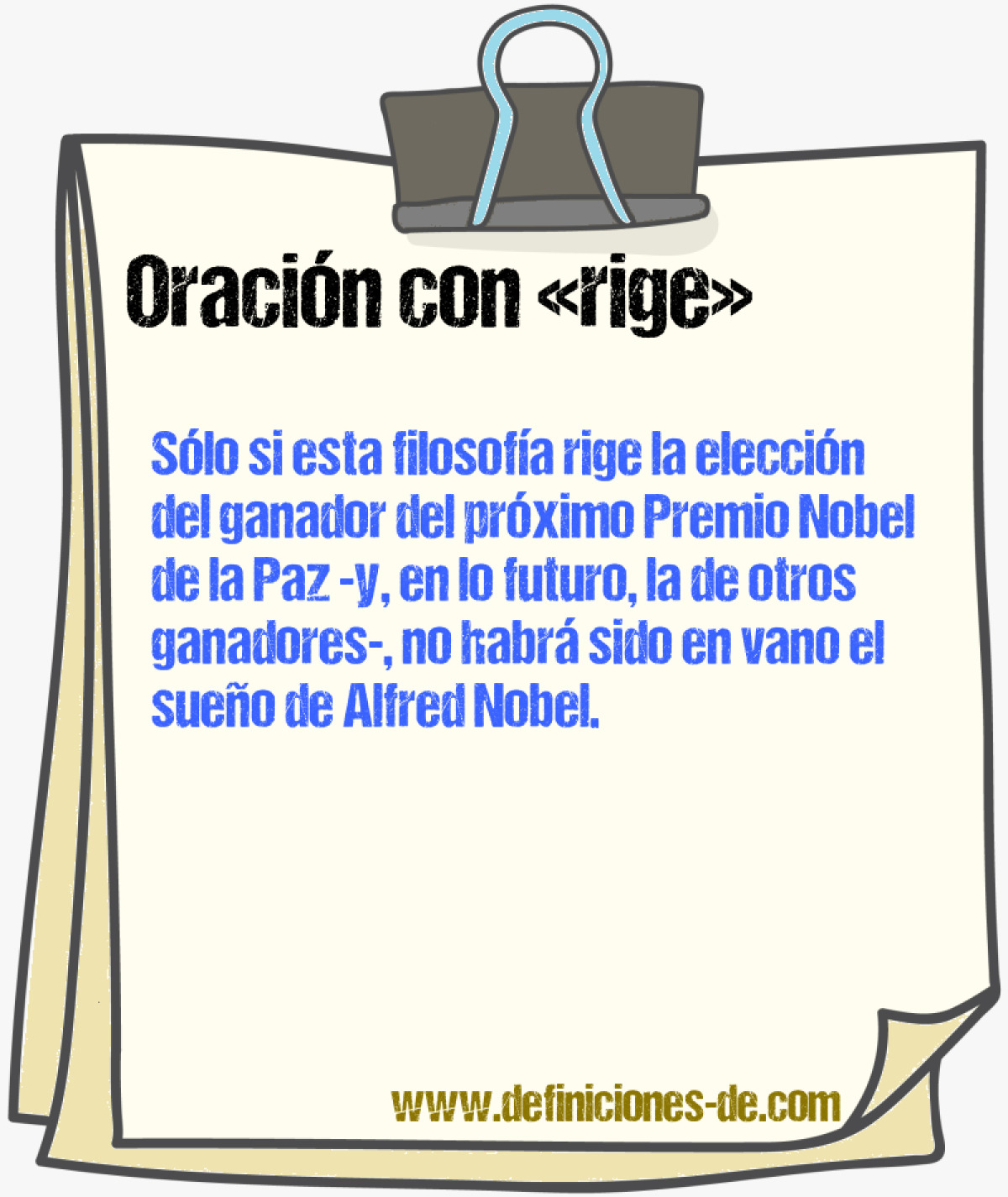 Ejemplos de oraciones con rige