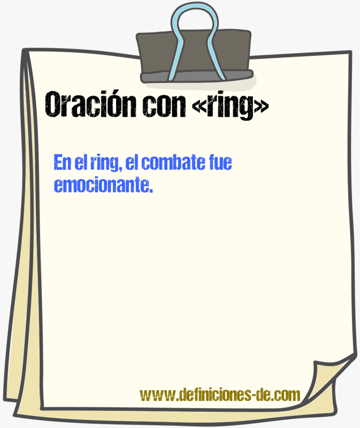 Ejemplos de oraciones con ring