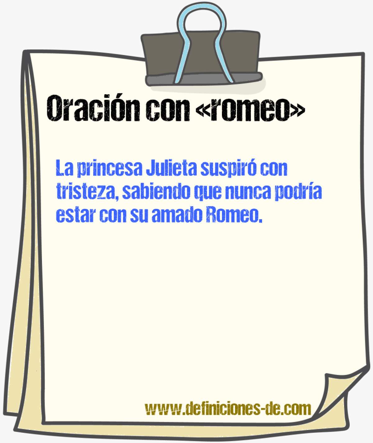 Ejemplos de oraciones con romeo