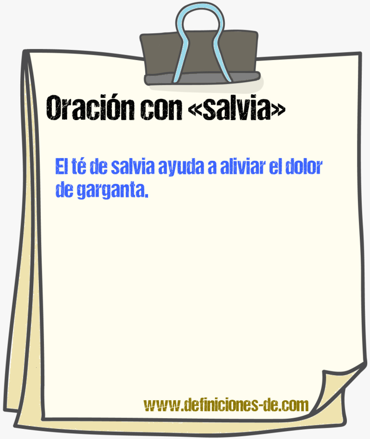 Ejemplos de oraciones con salvia