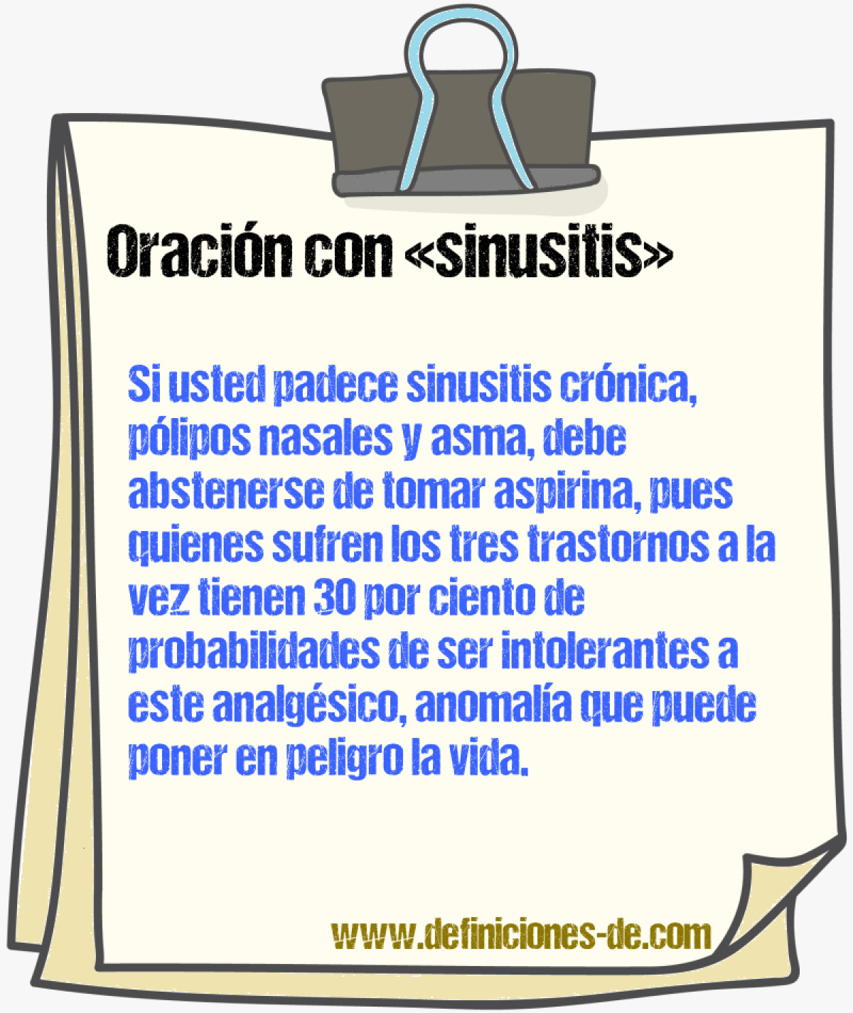 Ejemplos de oraciones con sinusitis