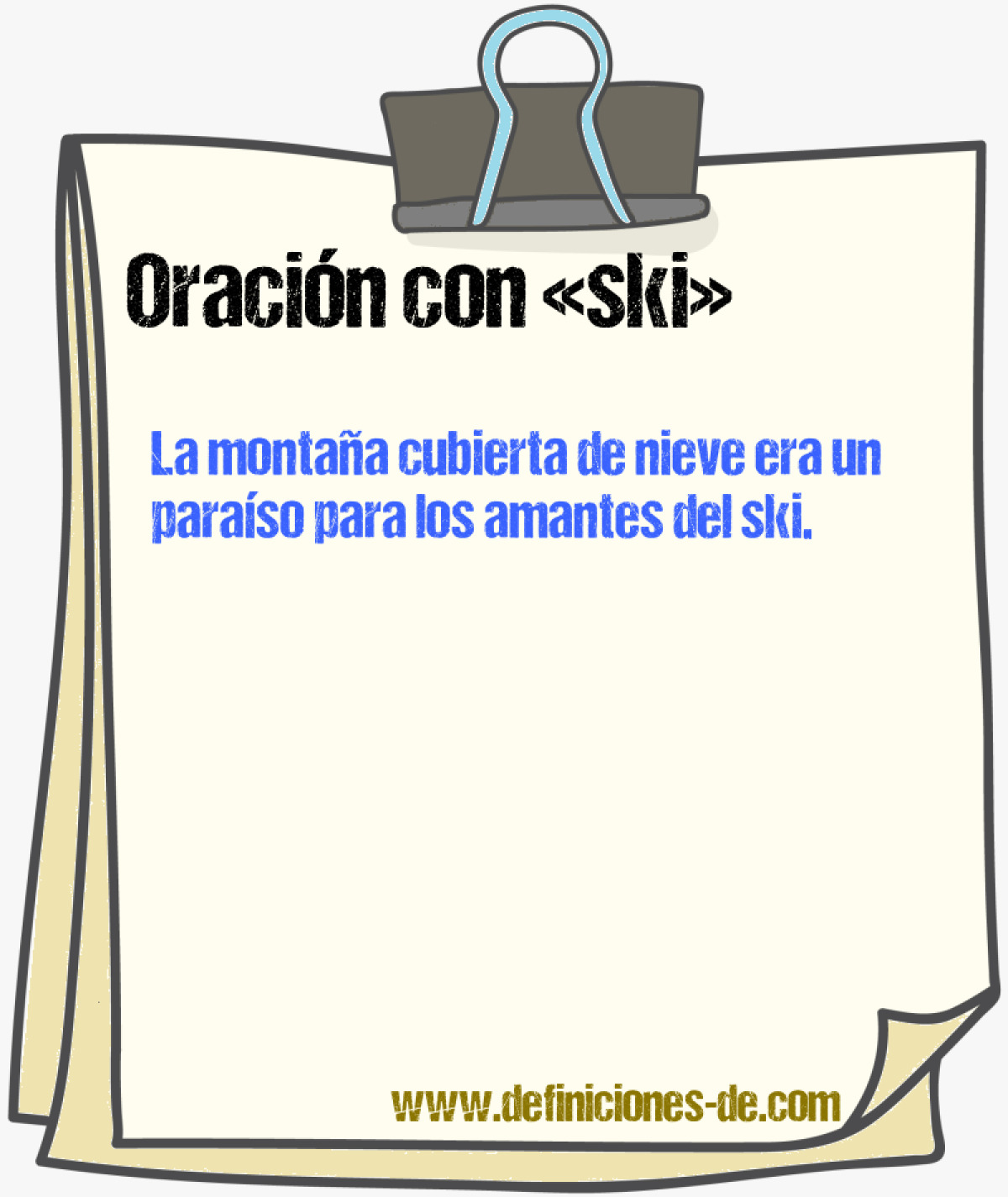 Ejemplos de oraciones con ski