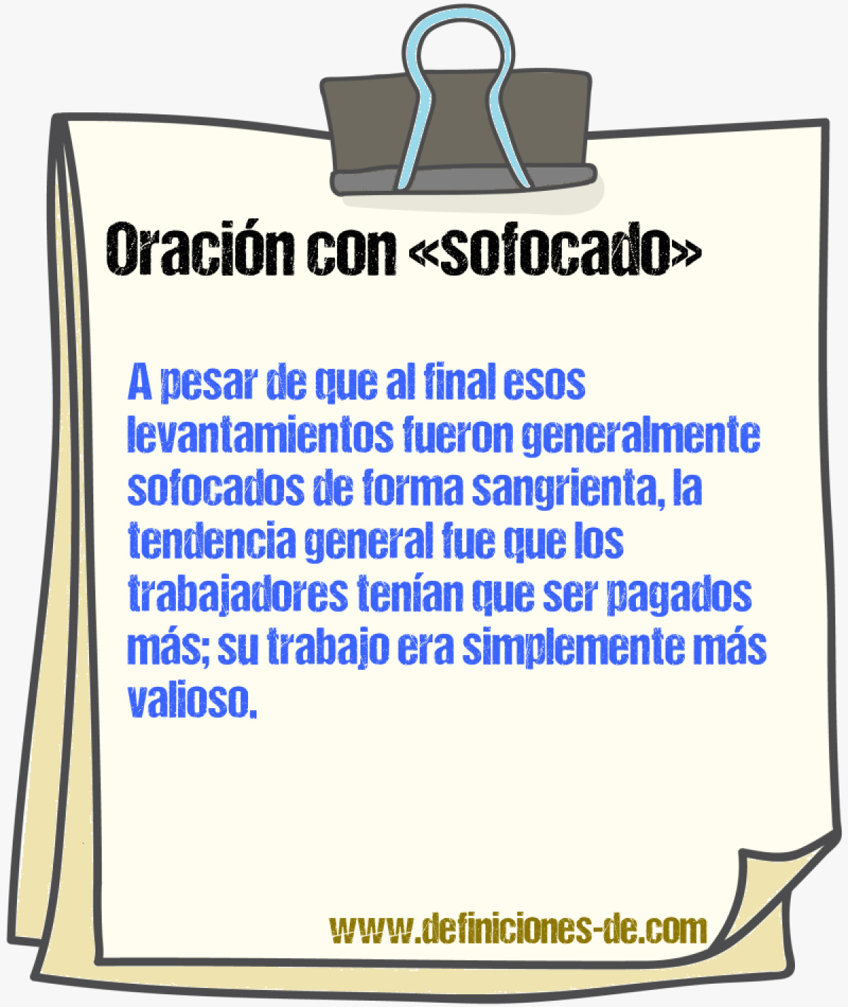 Ejemplos de oraciones con sofocado