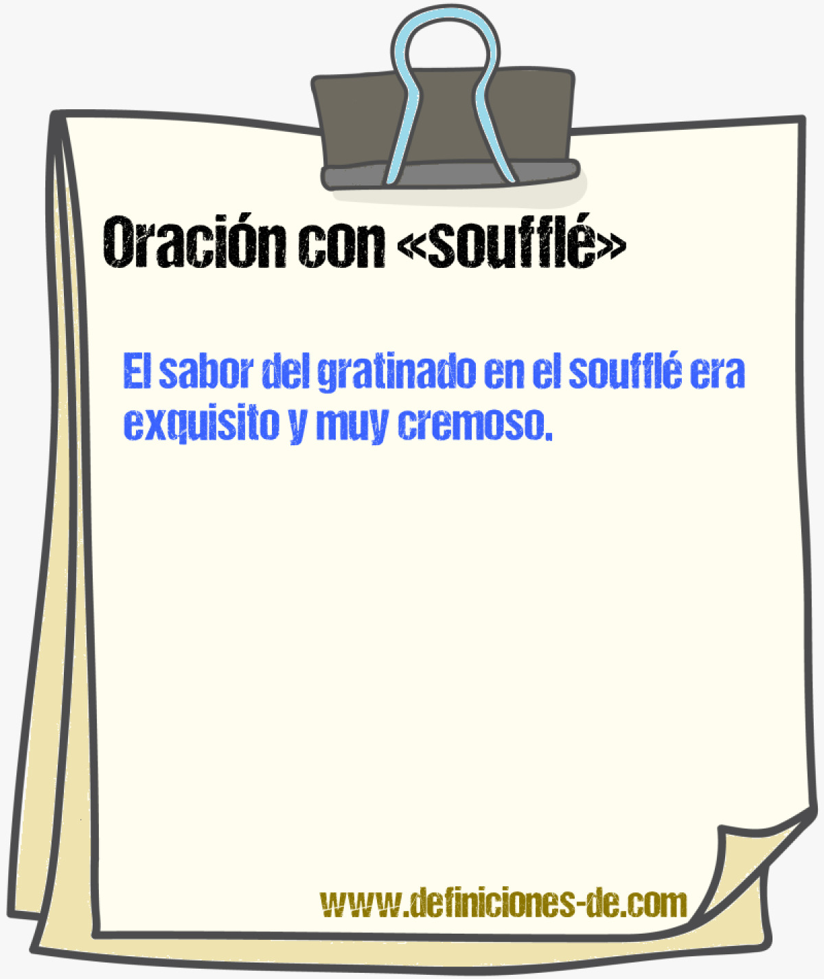 Ejemplos de oraciones con souffl