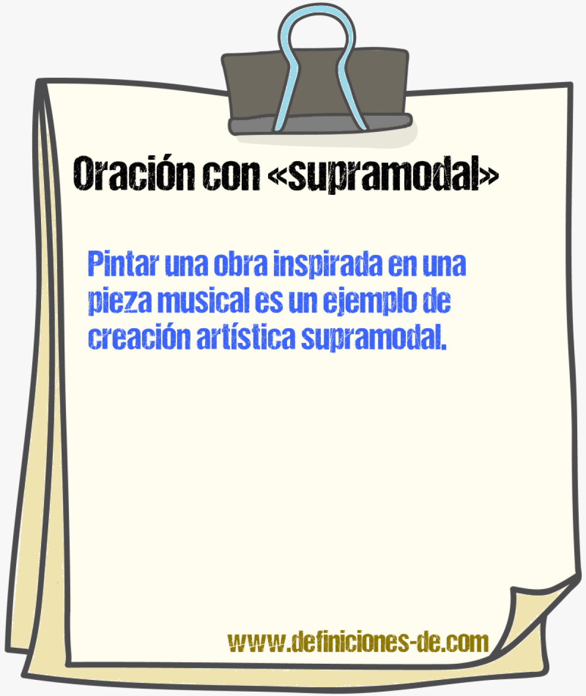 Ejemplos de oraciones con supramodal