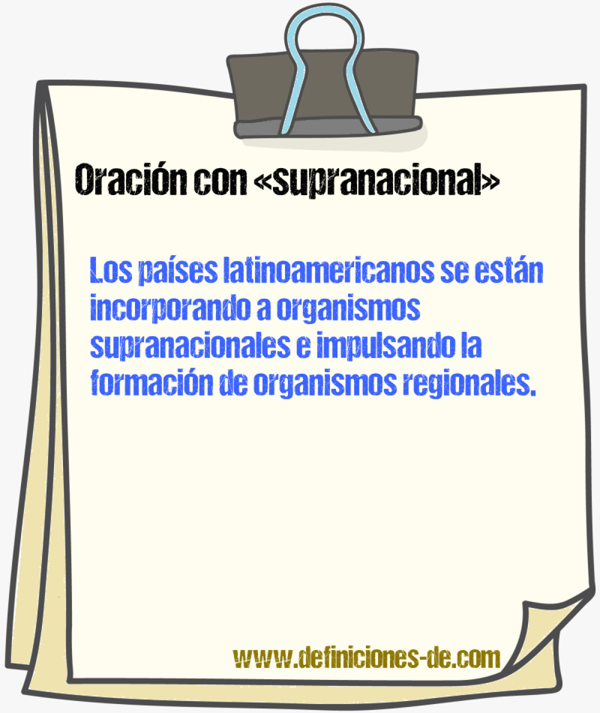 Ejemplos de oraciones con supranacional