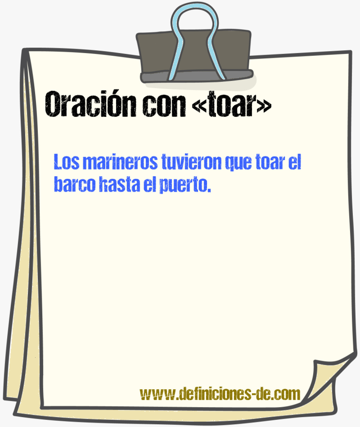 Ejemplos de oraciones con toar