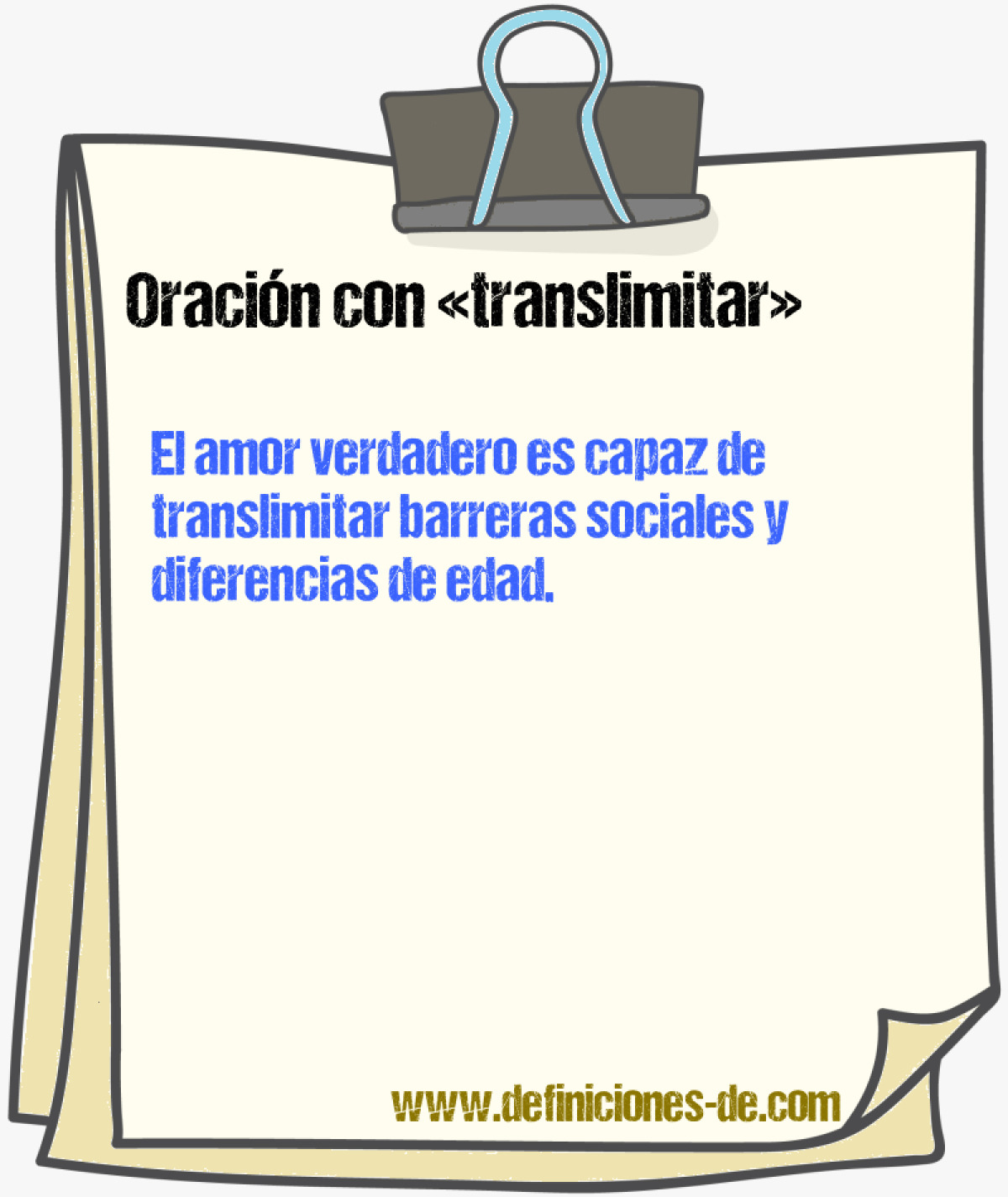 Ejemplos de oraciones con translimitar