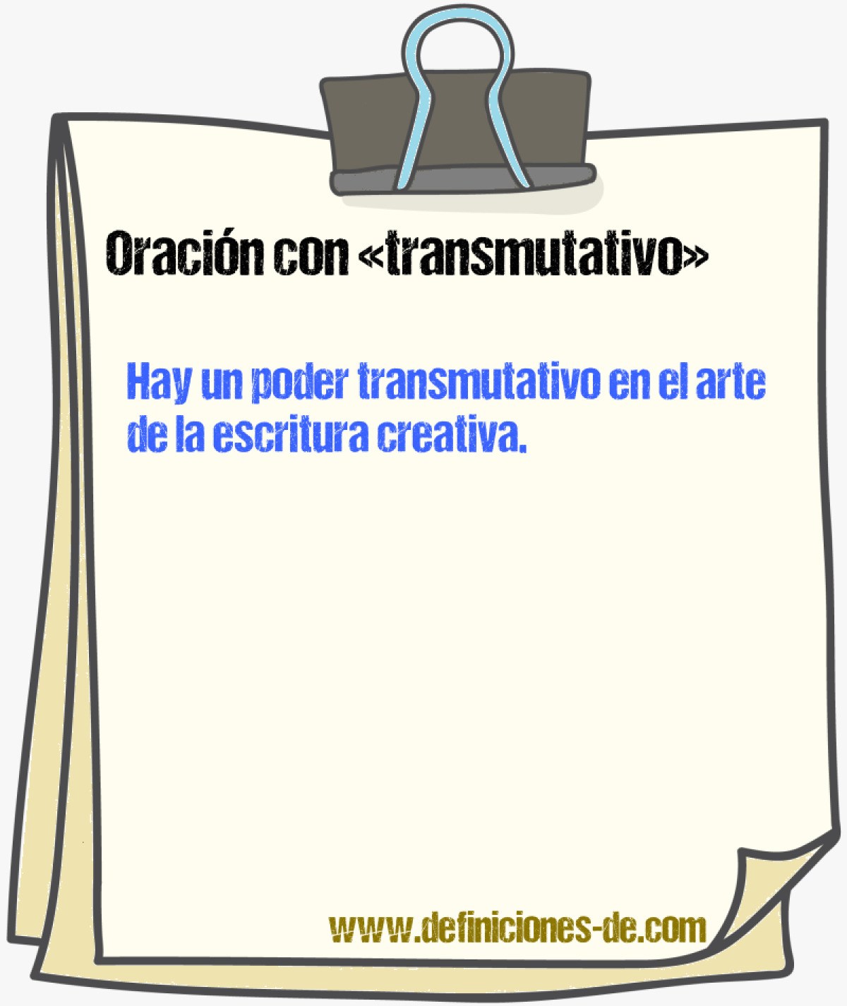 Ejemplos de oraciones con transmutativo