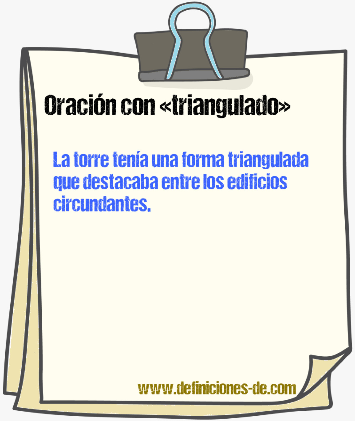 Ejemplos de oraciones con triangulado