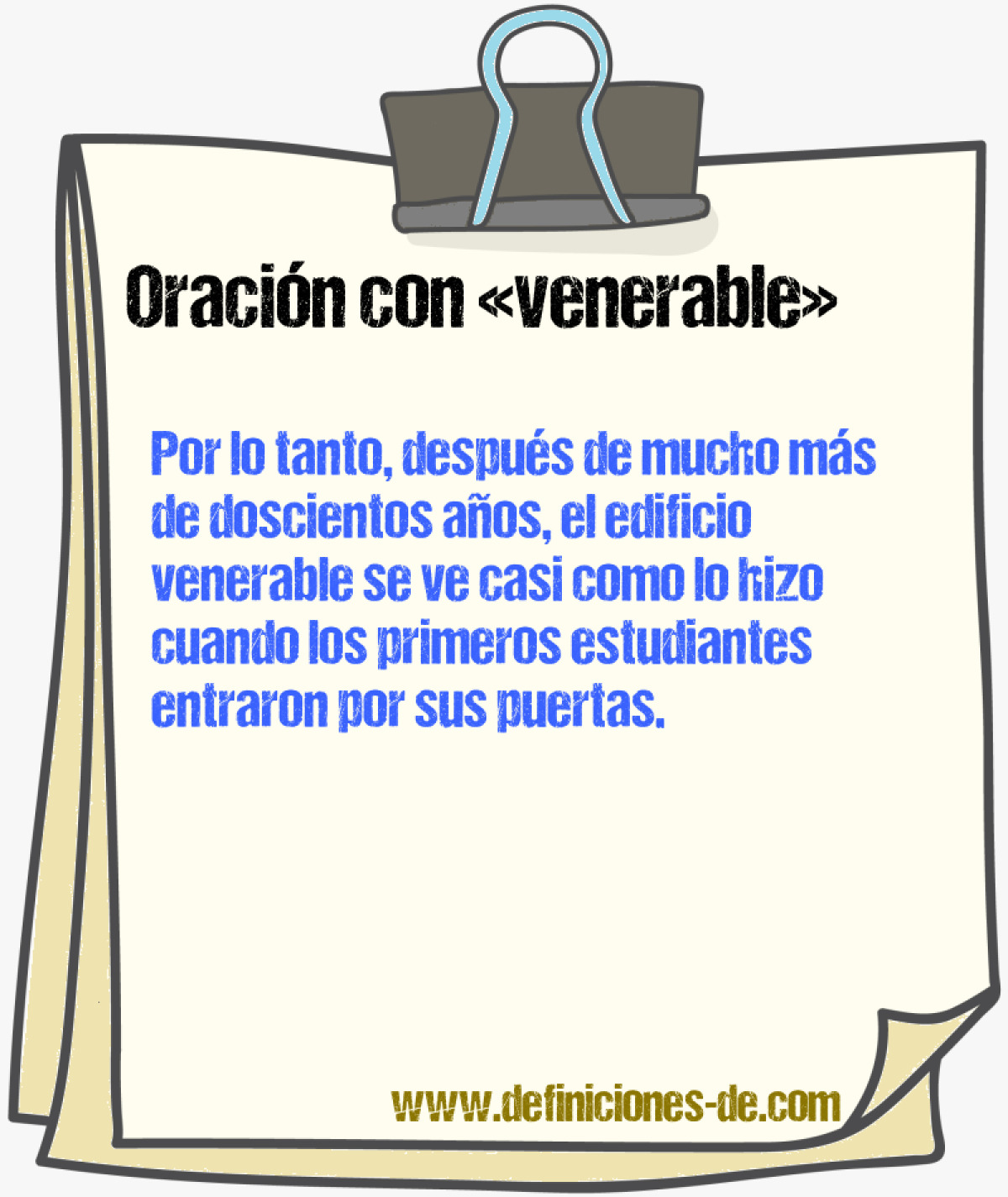 Ejemplos de oraciones con venerable