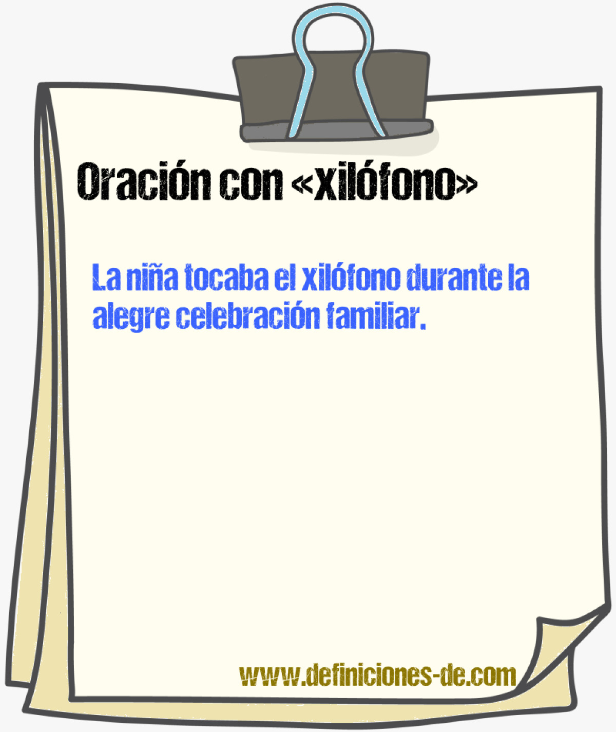 Ejemplos de oraciones con xilfono