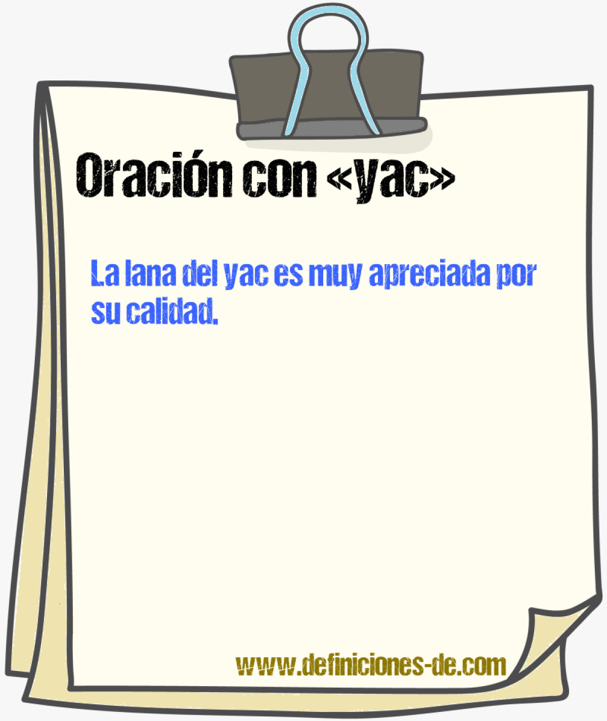 Ejemplos de oraciones con yac