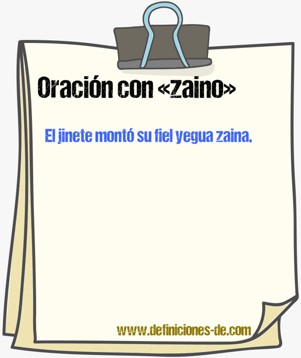 Ejemplos de oraciones con zaino