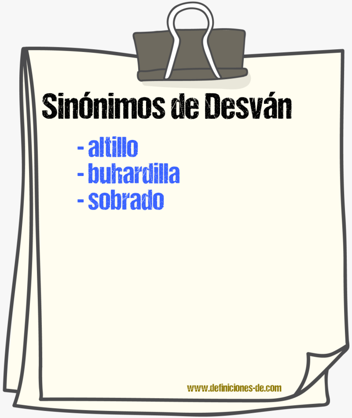 Sinnimos de desvn