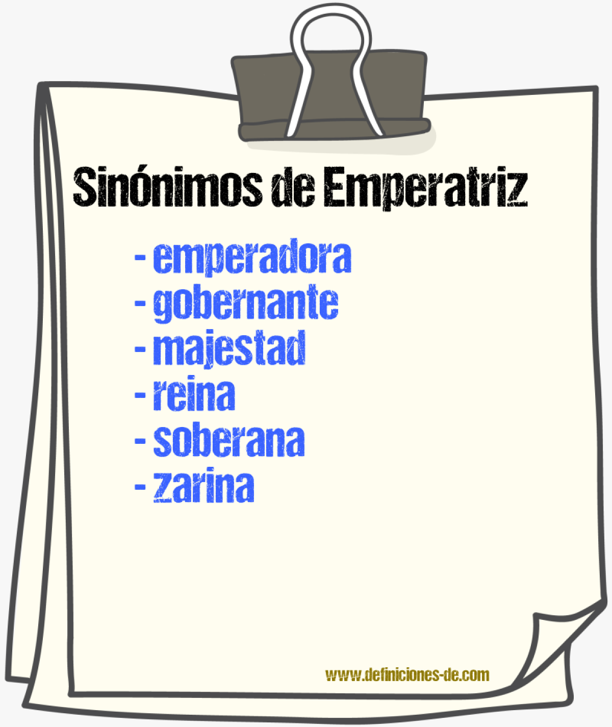 Sinnimos de emperatriz