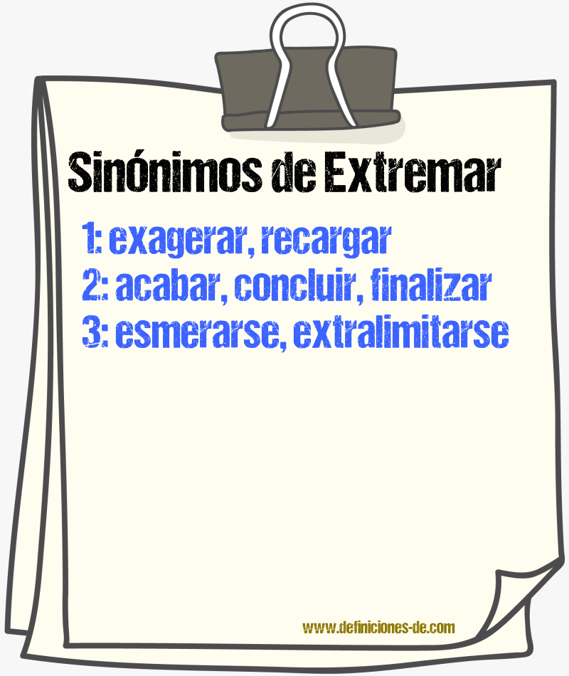 Sinnimos de extremar