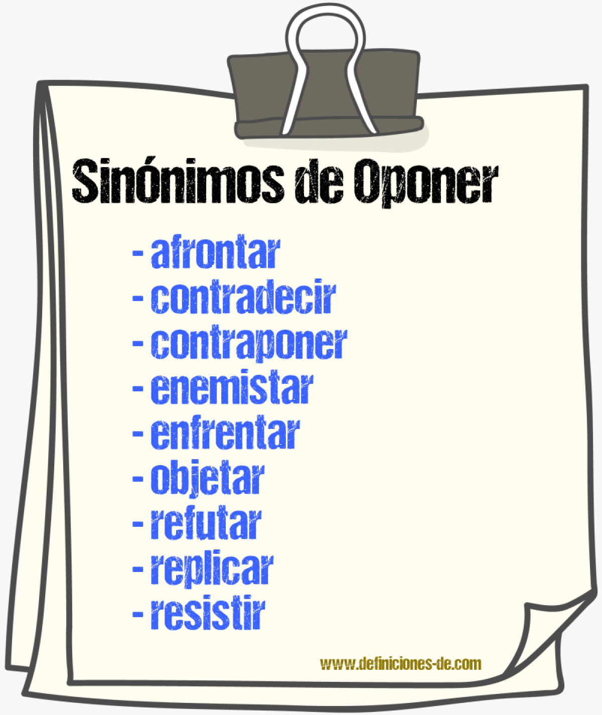 Sin nimos De oponer 