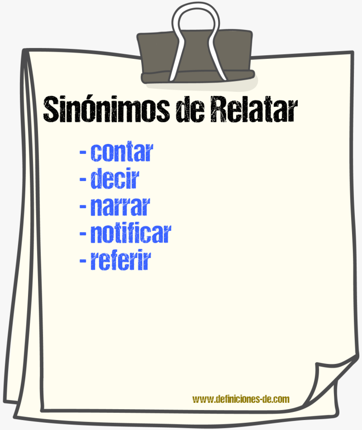 Sin nimos De relatar 